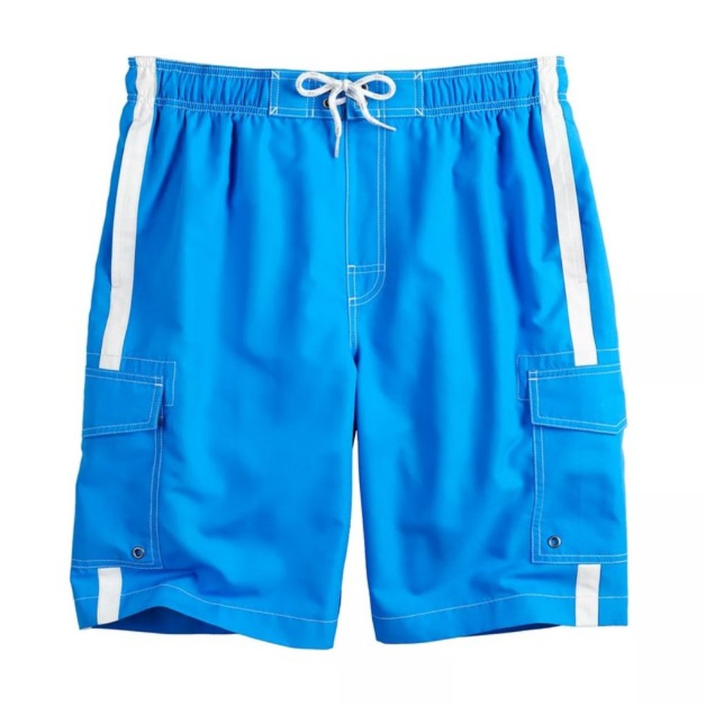 Croft & Barrow Side Stripe Swim Trunks M